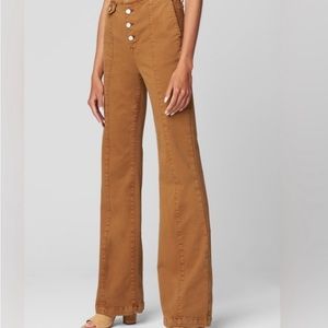 BLANK NYC The Delancey Denim Wide Leg Pants Golden Latte 70s Bohemian